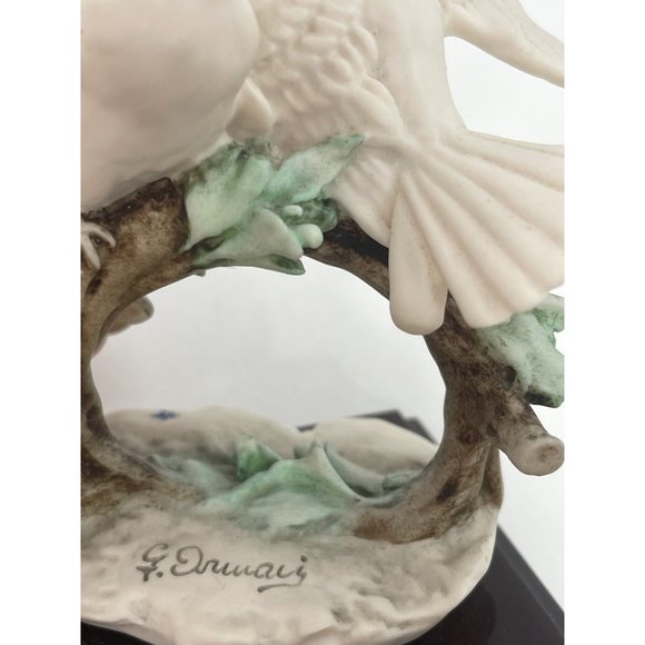 Giuseppe Armani Figurine Two Doves On A Branch Signed Vintage Sculpture Italy - Picture 10 of 15